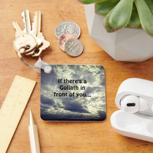 David en Goliath Quote Sleutelhanger (Bureau)