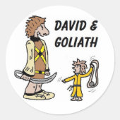 David en Goliath Stickers (Voorkant)