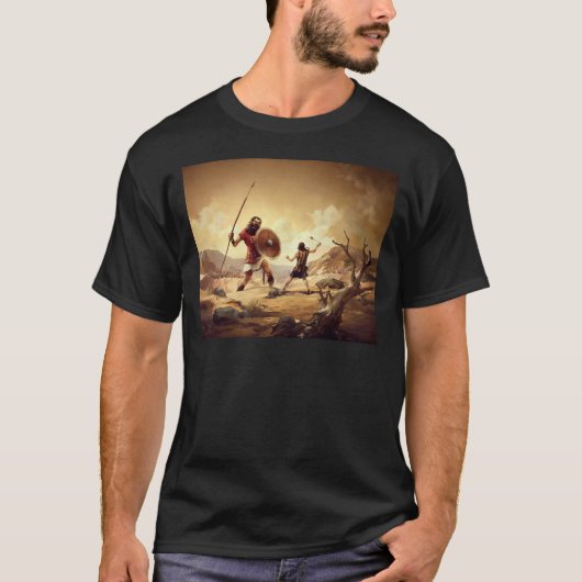 David en Goliath T-shirt (Voorkant)