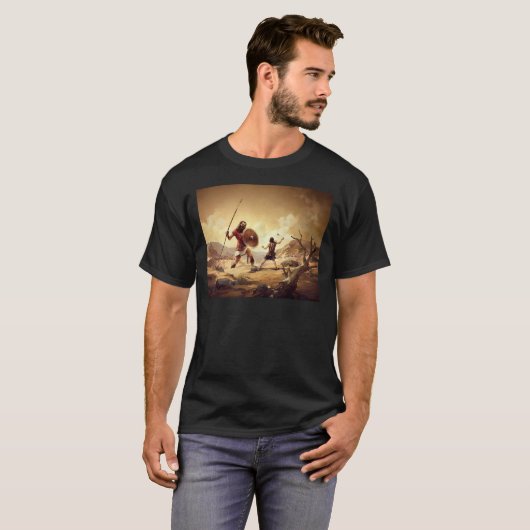 David en Goliath T-shirt (Voorkant volledig)