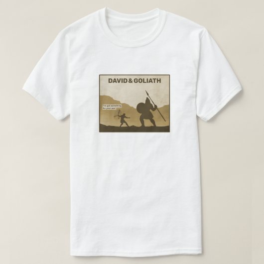 David en Goliath T-shirt (Design voorkant)