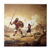 David en Goliath Tegeltje (Voorkant)