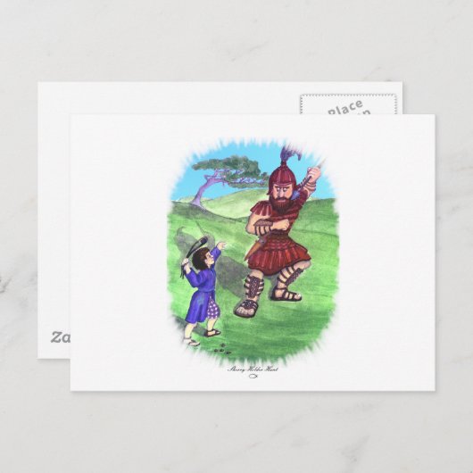 DAVID EN GOLIET BRIEFKAART (Voorkant / Achterkant)