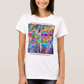 DAVID FLYNN ART COLLAGE VROUW T-SHIRT MET TEKST (Voorkant)