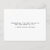 David Foster Wallace Breakup Quote Briefkaart (Voorkant)
