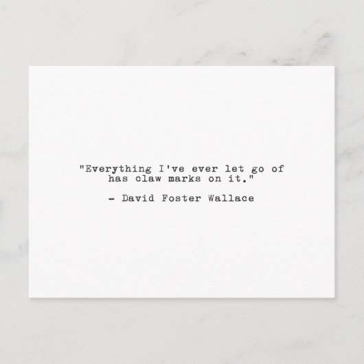 David Foster Wallace Breakup Quote Briefkaart (Voorkant)