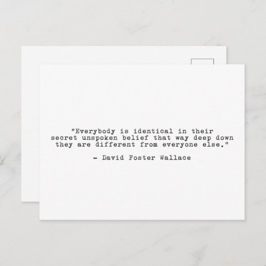 David Foster Wallace Individuality Quote Briefkaart (Voorkant / Achterkant)