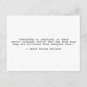 David Foster Wallace Individuality Quote Briefkaart (Voorkant)