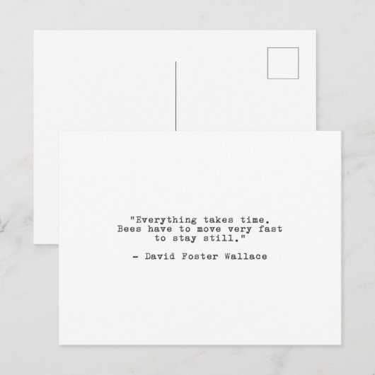 David Foster Wallace Patience Quote Briefkaart (Voorkant / Achterkant)