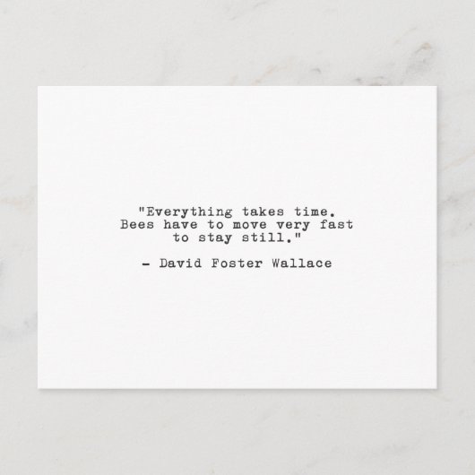 David Foster Wallace Patience Quote Briefkaart (Voorkant)