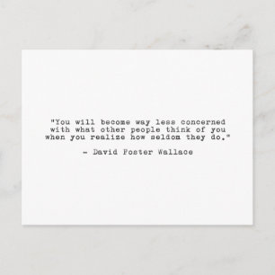 David Foster Wallace Quote Briefkaart