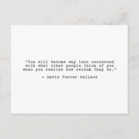 David Foster Wallace Quote Briefkaart (Voorkant)