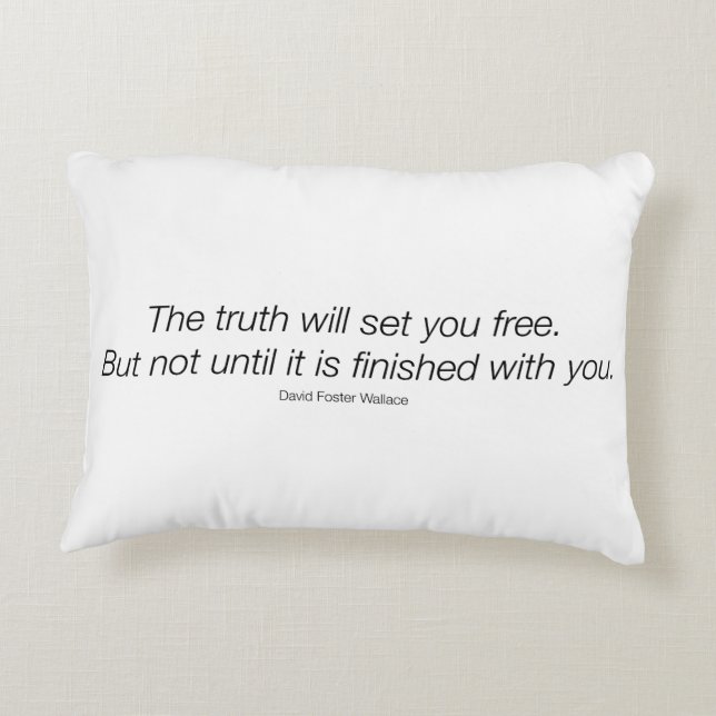 David Foster Wallace Quote Pillow! Decoratief Kussen (Achterkant)