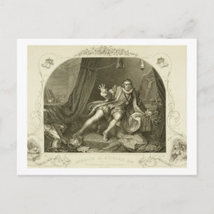 David Garrick (1717-79) als Richard III, Act V Sce Briefkaart
