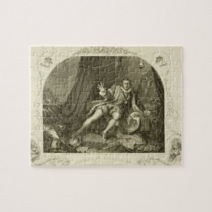 David Garrick (1717-79) als Richard III, Act V Sce Legpuzzel