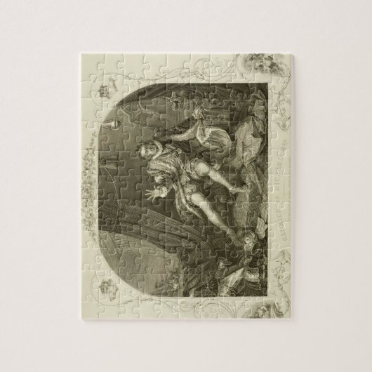 David Garrick (1717-79) als Richard III, Act V Sce Legpuzzel (Verticaal)