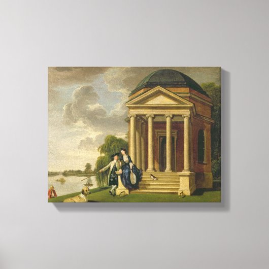 David Garrick (1717-79) en zijn vrouw van zijn Tem Canvas Afdruk (Voorkant)