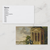 David Garrick (1717-79) en zijn vrouw van zijn Tem Visitekaartje (Voorkant / Achterkant)