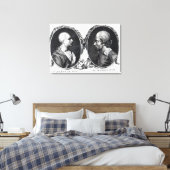 David Garrick en Shakespeare Canvas Afdruk (Insitu (Slaapkamer))
