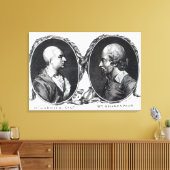David Garrick en Shakespeare Canvas Afdruk (Insitu (Woonkamer))