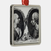 David Garrick en Shakespeare Metalen Ornament (Rechts)