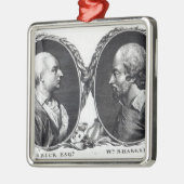 David Garrick en Shakespeare Metalen Ornament (Links)