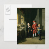 David Garrick met William Burton en John Briefkaart (Voorkant / Achterkant)