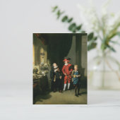 David Garrick met William Burton en John Briefkaart (Staand voorkant)