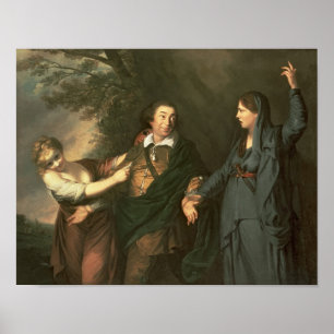 David Garrick tussen de Muses van Tragedie Poster