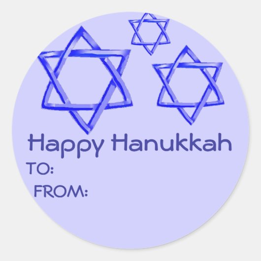 DAVID GELUKKIGE HANUKKAH STICKERS (Voorkant)