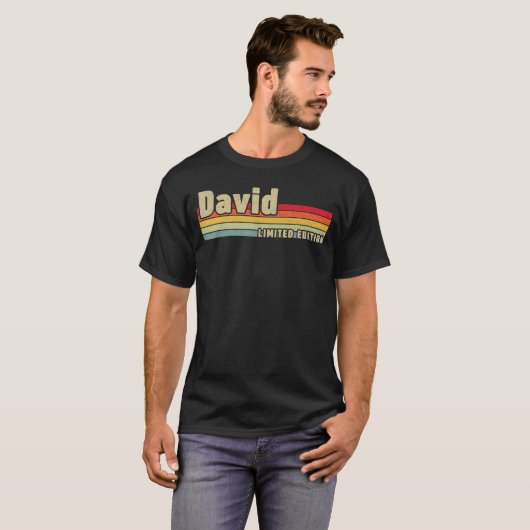 David Gift Naam Gepersonaliseerde Verjaardag Grapp T-shirt (Voorkant volledig)