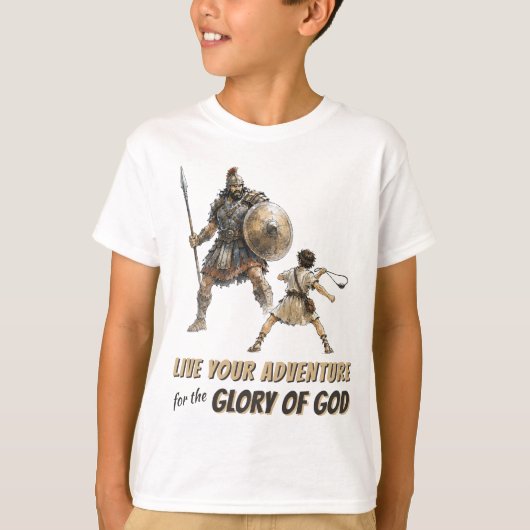 David & Goliath Christelijk T-shirt voor Jongens (Voorkant)