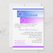 David Gradient Blue Paarse Mitswa Kaart (Voorkant)