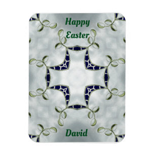 DAVID ~ Groene en Blauwe Pasen Magneet