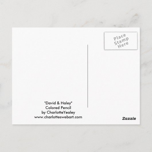 David & Haley Original Art Briefkaart (Achterkant)