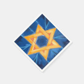 David Hanukkah Blauwe Waterverf Servet (Hoek)