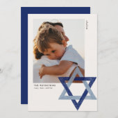 David Hanukkah-fotokaart Kaart (Voorkant / Achterkant)