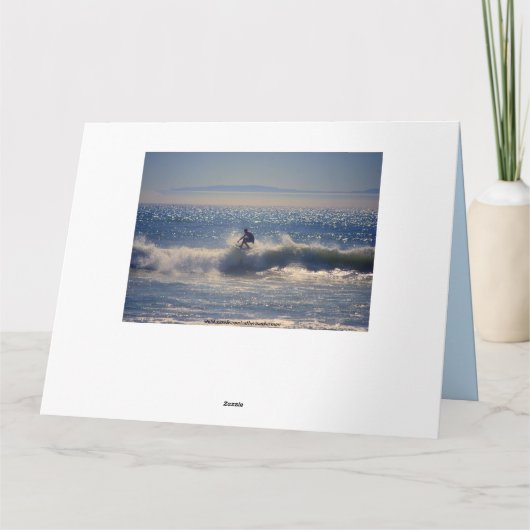 David Happy Birthday Surfer met regenboog Kaart (Achterkant)