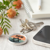 David Hebreeuws betekent geliefde zonsondergang Sleutelhanger (Zijkant)