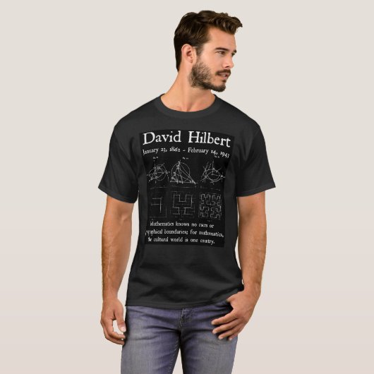 David Hilbert Math Knows No Race T-shirt (Voorkant volledig)