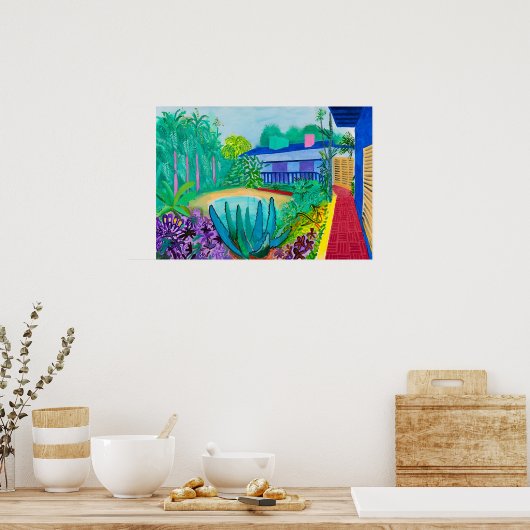 David hockney art poster (Keuken)