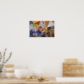 David hockney kunst schilderij poster (Keuken)