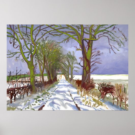 David Hockney kunststijl Poster (Voorkant)
