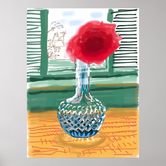 David Hockney kunststijl Poster (Voorkant)