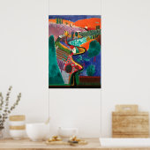 David Hockney kunstwerk Poster (Keuken)