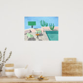 David Hockney-schilderij Poster (Keuken)