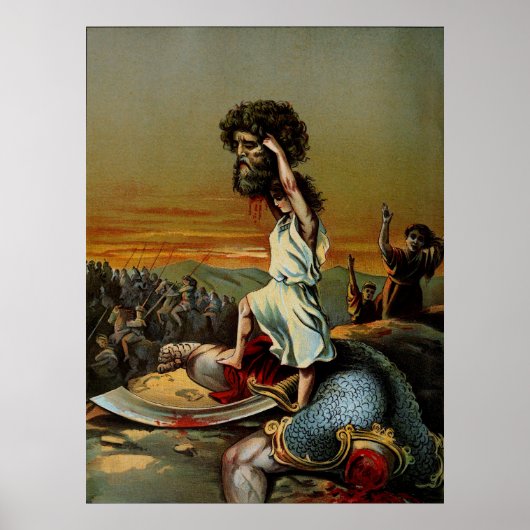 David hoisting het hoofd van Goliath Poster (Voorkant)