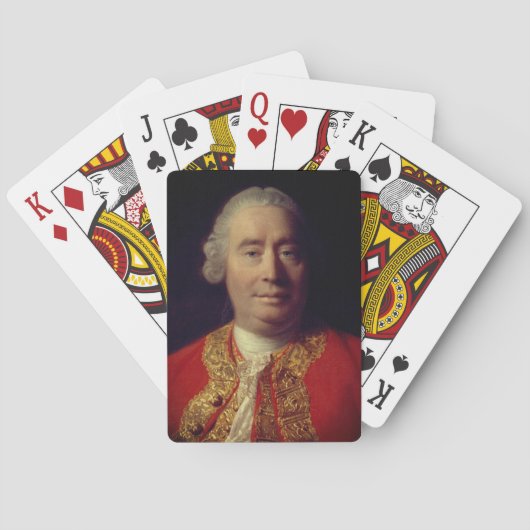 David Hume (1766 Allan Ramsay-portret) Pokerkaarten (Achterkant)