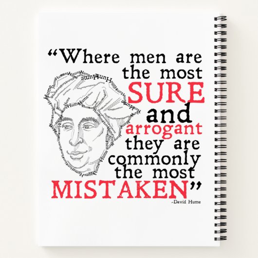 David Hume Notebook Notitieboek (Achterkant)