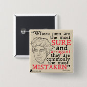 David Hume Quote Button (Voorkant /achterkant)